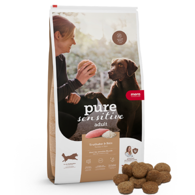 mera pure sensitive Truthahn & Reis für sensible Hunde