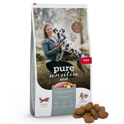 mera pure sensitive Truthahn & Kartoffel für sensible aktive Hunde