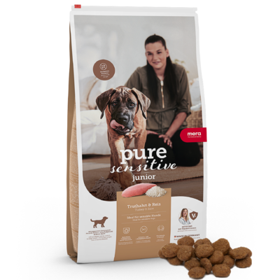 mera pure sensitive Junior Truthahn & Reis für den jungen sensiblen Hund mera pure sensitive Junior Truthahn & Reis für den jungen sensiblen Hund