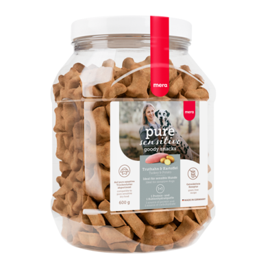 mera pure sensitive goody snacks Leckerlis mit Truthahn & Kartoffel mera pure sensitive goody snacks Leckerlis mit Truthahn & Kartoffel